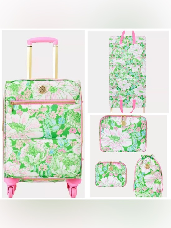 Lilly Pulitzer Handbags - NWT Lilly Pulitzer Rolling Suitcase, Garment Bag, Packing Cubes - Luggage Set